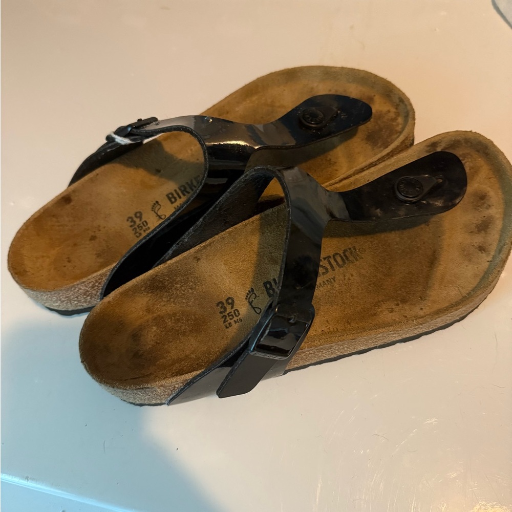 Birkenstock Glossy Black Sandals